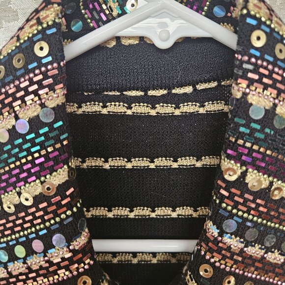 St. John Cruise 2002 season iridescent sequined jacket sz s/m see measurements - Picture 1 of 13